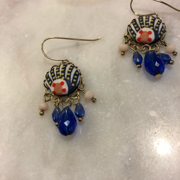 Vintage Ornate Beaded Earrings - Picture 3 of 5